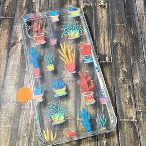 5for$10 Colorful Transparent Painted Cactus Pattern iPhone 11 Pro Max Phone Case